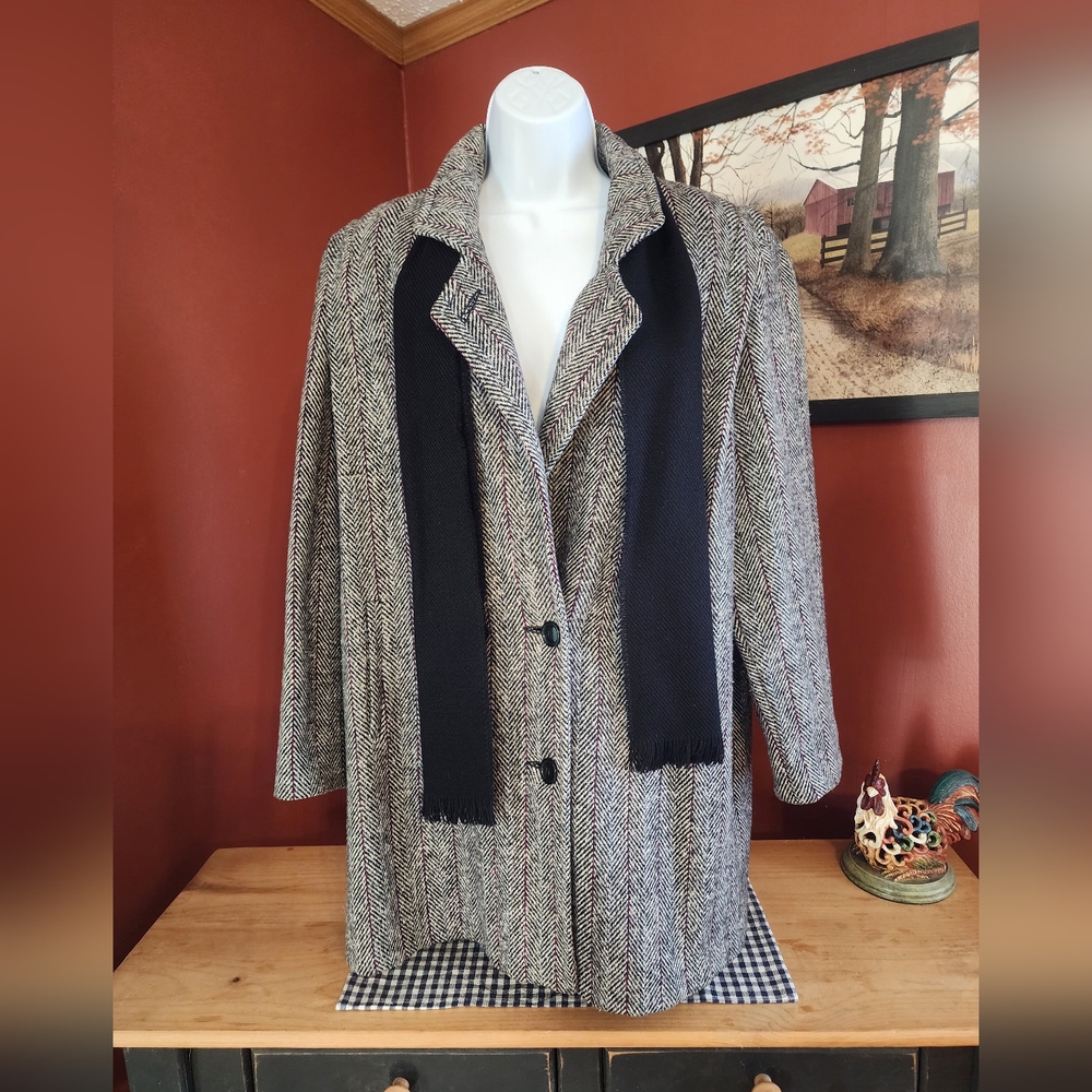 Miss New Yorker  Dressy Casual Tweed Jacket Women's Size Medium